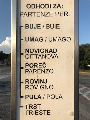 1. Dvojjazyčné názvy autobusových  zastávek